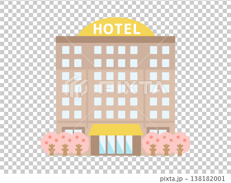 ホテル 建物 桜 イラスト ホテル 建物 桜 イラスト 138182001