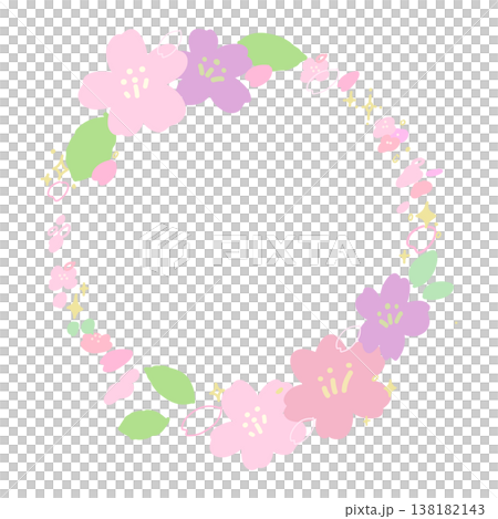 櫻花花環框架 櫻花花環框架 138182143