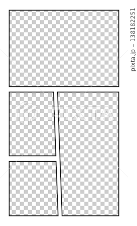Vertical manga panel layout for smartphones (4K UHD 3840×2160, aspect ratio 16:9) 138182251