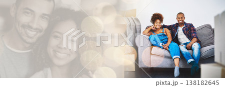 Home portrait, love and happy couple relax, bond and enjoy time together, wellness and connect on lounge couch. Mockup space, support and banner man, woman or marriage people care, smile and romance Home portrait, love and happy couple relax, bond and enjoy time together, wellness and connect on lounge couch. Mockup space, support and banner man, woman or marriage people care, smile and romance 138182645