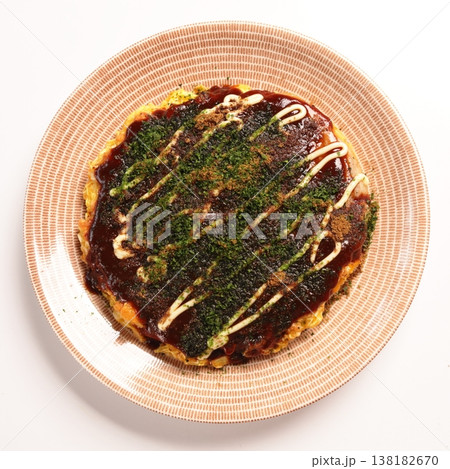 お好み焼き 家庭料理 盛り付け お皿 お好み焼き 家庭料理 盛り付け お皿 138182670