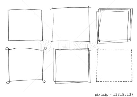 シンプルな正方形のフレームセット 138183137