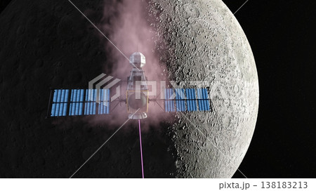人工衛星と月 人工衛星と月 138183213