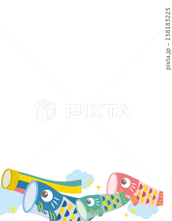 鯉のぼりのこどもの日フレーム　端午の節句 138183225