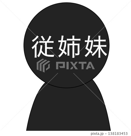 従姉妹 ピクトグラム 従姉妹 ピクトグラム 138183453