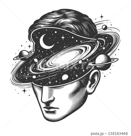Open Human Mind Revealing Cosmic Universe Inside 138183468