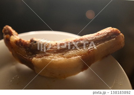 Meat Dish Ready to Eat on Rustic Plate 138183892