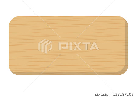 四角形の木目調プレート　明るいベージュ 138187103