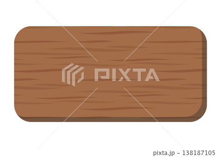 四角形の木目調プレート　ナチュラルブラウン 138187105