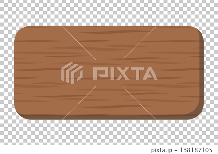 四角形の木目調プレート　ナチュラルブラウン 138187105