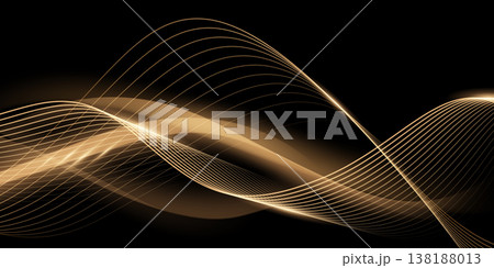 Abstract modern design black background with luxury golden elements vector illustration. Abstract modern design black background with luxury golden elements vector illustration. 138188013