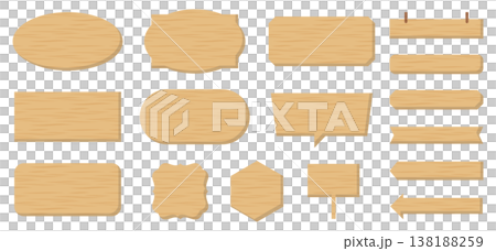 Wood-grain frame set, light beige. 138188259