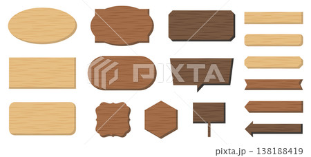 木目調のフレームセット　ベージュ　ダークブラウン 138188419