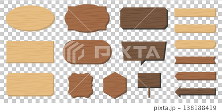 木目調のフレームセット　ベージュ　ダークブラウン 138188419