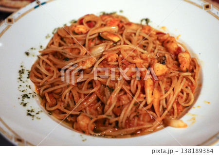 Exquisite Italian Cuisine Dishes Served in an A La Carte Restaurant at a Luxurious Resort, Showcasing Culinary Artistry and Flavorful Ingredients 138189384