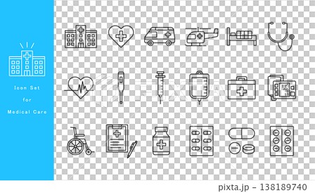 醫療圖示集 - 一組用於醫院和診所介紹的插圖,以及關於治療、檢查和就診的指導。 醫療圖示集 - 一組用於醫院和診所介紹的插圖,以及關於治療、檢查和就診的指導。 138189740