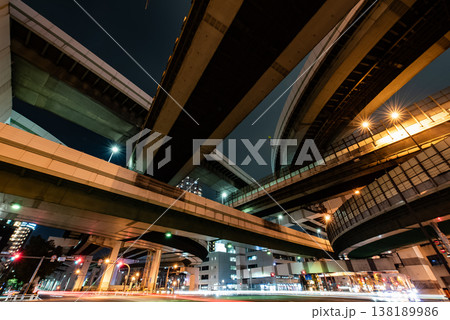 夜景 ~大阪・阿波座ジャンクション・6~ 夜景 ~大阪・阿波座ジャンクション・6~ 138189986