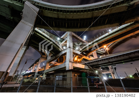 夜景 ~大阪・北港ジャンクション・1~ 夜景 ~大阪・北港ジャンクション・1~ 138190402