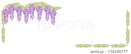 藤の花のフレーム 138190777