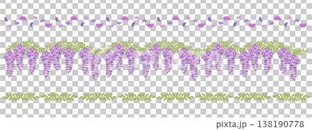 Set of 3 wisteria flower designs Set of 3 wisteria flower designs 138190778