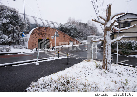 レンガのトンネル　北矢名の冬風景 138191260