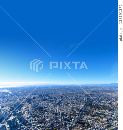 快晴の日に撮影された東京の広大な都市風景 138191376