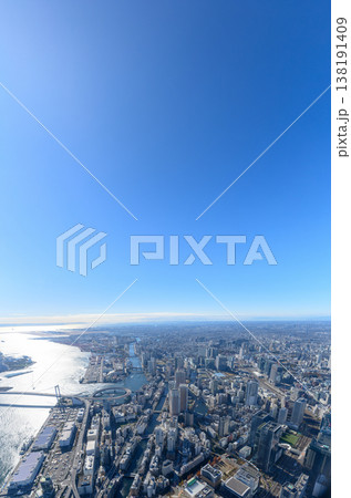 東京湾岸エリアの広大な空撮 東京湾岸エリアの広大な空撮 138191409