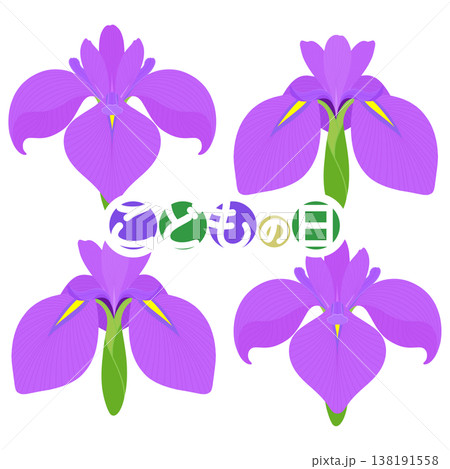 シンプルな菖蒲のイラスト 138191558