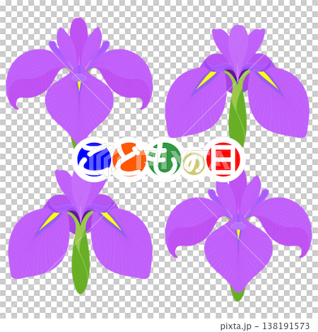 シンプルな菖蒲のイラスト 138191573