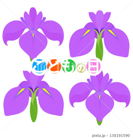 シンプルな菖蒲のイラスト シンプルな菖蒲のイラスト 138191590