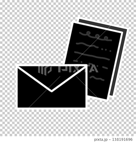 Letter set illustration icon (black / chic / stylish / design) 138191696