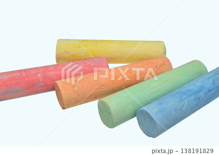 School colored chalks. 138191829