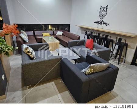This is sofa chair as the interior in the living room area  138191991