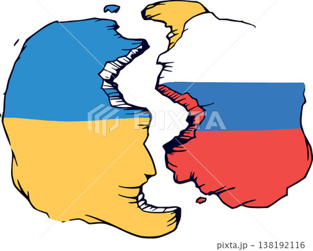 Vsai symbolic representation of ukraine and russia conflict 138192116