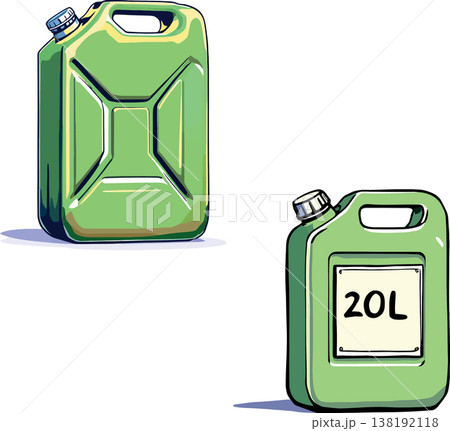 Vsai green fuel containers with capacity markings Vsai green fuel containers with capacity markings 138192118