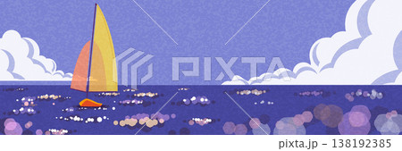 Summer themed banner collection with beach, transport and nature scenes. 138192385