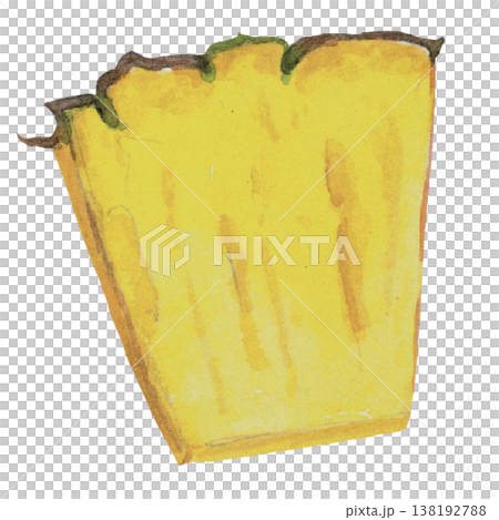 Pineapple Juice Watercolor Fresh Tropical Fruit Drink 138192788