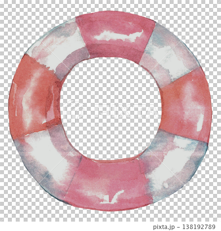 Beach Umbrella Watercolor Summer Vacation Coastal Illustration Beach Umbrella Watercolor Summer Vacation Coastal Illustration 138192789