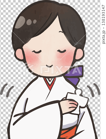 Vector illustration of how to perform the Great Purification ritual using a paper doll (hitogata) | Explanation of the procedure for warding off evil and purification, and Shinto ritual explanation material (transparent background) Vector illustration of how to perform the Great Purification ritual using a paper doll (hitogata) | Explanation of the procedure for warding off evil and purification, and Shinto ritual explanation material (transparent background) 138193147