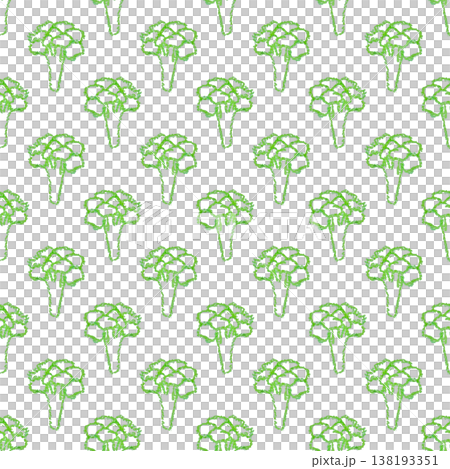 Green broccoli chalk drawing seamless pattern transparent background Green broccoli chalk drawing seamless pattern transparent background 138193351