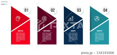 Template with step business infographic or option design. Template with step business infographic or option design. 138193806