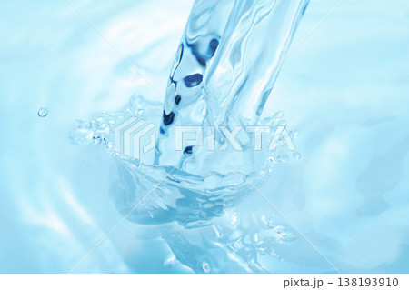 水・水面・水飛沫・波紋・水柱・テクスチャ・背景素材 138193910