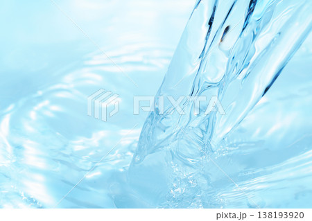 水・水面・水飛沫・波紋・水柱・テクスチャ・背景素材 138193920