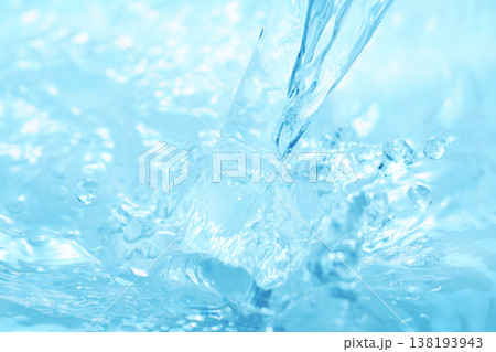 水・水面・水飛沫・波紋・水柱・テクスチャ・背景素材 水・水面・水飛沫・波紋・水柱・テクスチャ・背景素材 138193943
