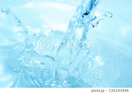 水・水面・水飛沫・波紋・水柱・テクスチャ・背景素材 水・水面・水飛沫・波紋・水柱・テクスチャ・背景素材 138193946