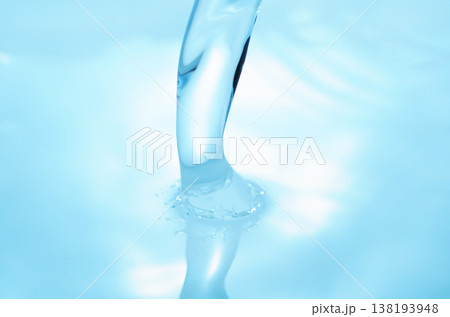 水・水面・水飛沫・波紋・水柱・テクスチャ・背景素材 138193948