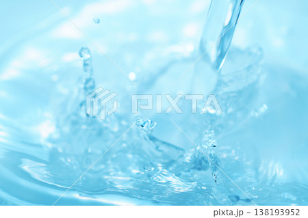 水・水面・水飛沫・波紋・水柱・テクスチャ・背景素材 水・水面・水飛沫・波紋・水柱・テクスチャ・背景素材 138193952