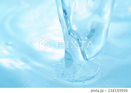 水・水面・水飛沫・波紋・水柱・テクスチャ・背景素材 水・水面・水飛沫・波紋・水柱・テクスチャ・背景素材 138193956