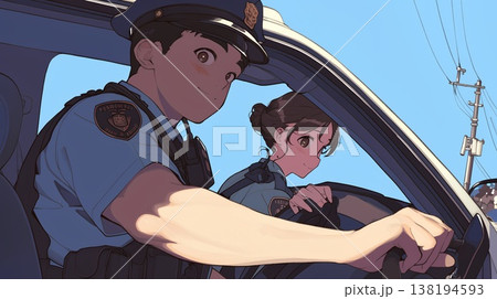 働く警察官 138194593