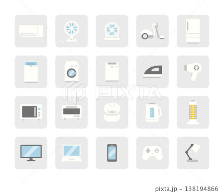 家電アイコンセット 138194866